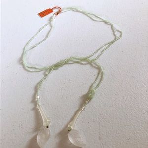 Reduced Vintage NWT Mint Bead Necklace 34”L